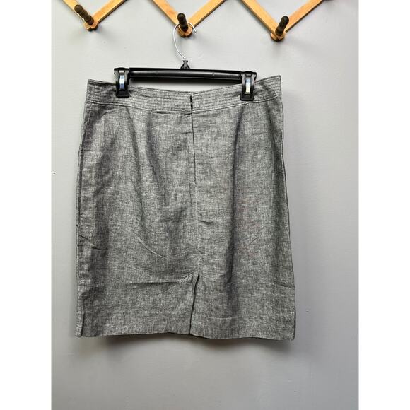 Banana Republic Ladies size 10 gray linen blend pencil skirt‎ - Picture 3 of 7